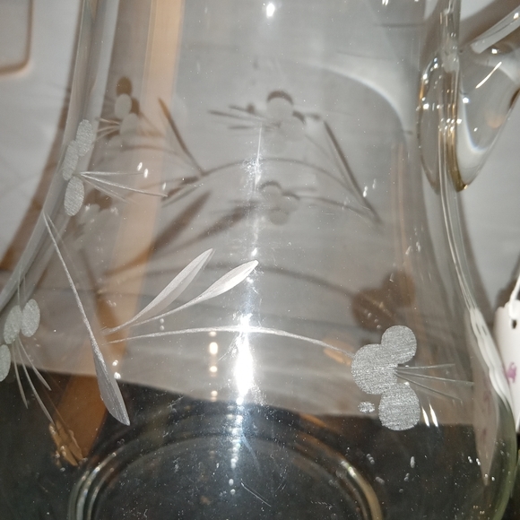 3pc lot vintage crystal tea or juice pitchers & beer mug - Picture 7 of 10